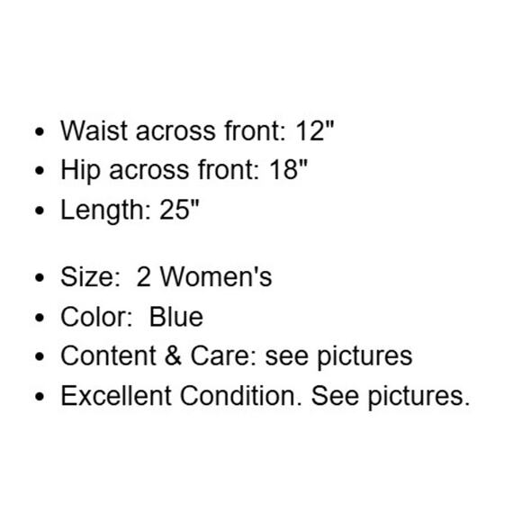 Eleanor P Brenner Skirt Womens 2 Blue Silk Back Zip Lined Career Vintage - Picture 4 of 10